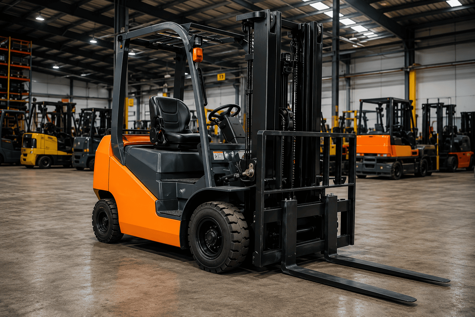 Magnetic particle testing of a forklift fork arm – indication on the heel radius